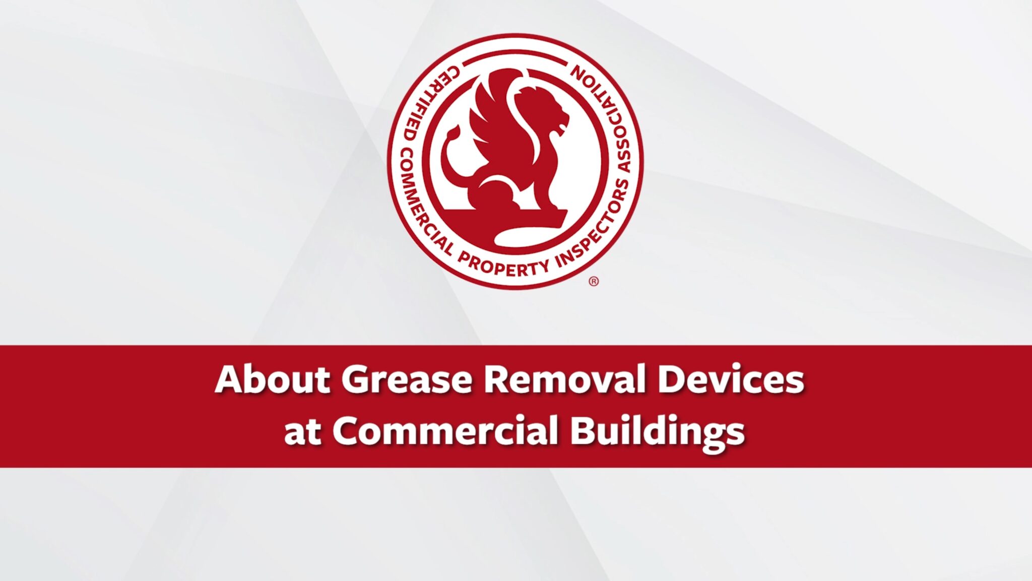 About Grease Removal Devices at Commercial Buildings CCPIA