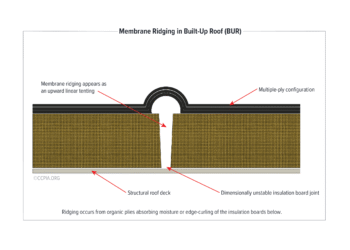 Membrane Ridging in Built-Up Roof